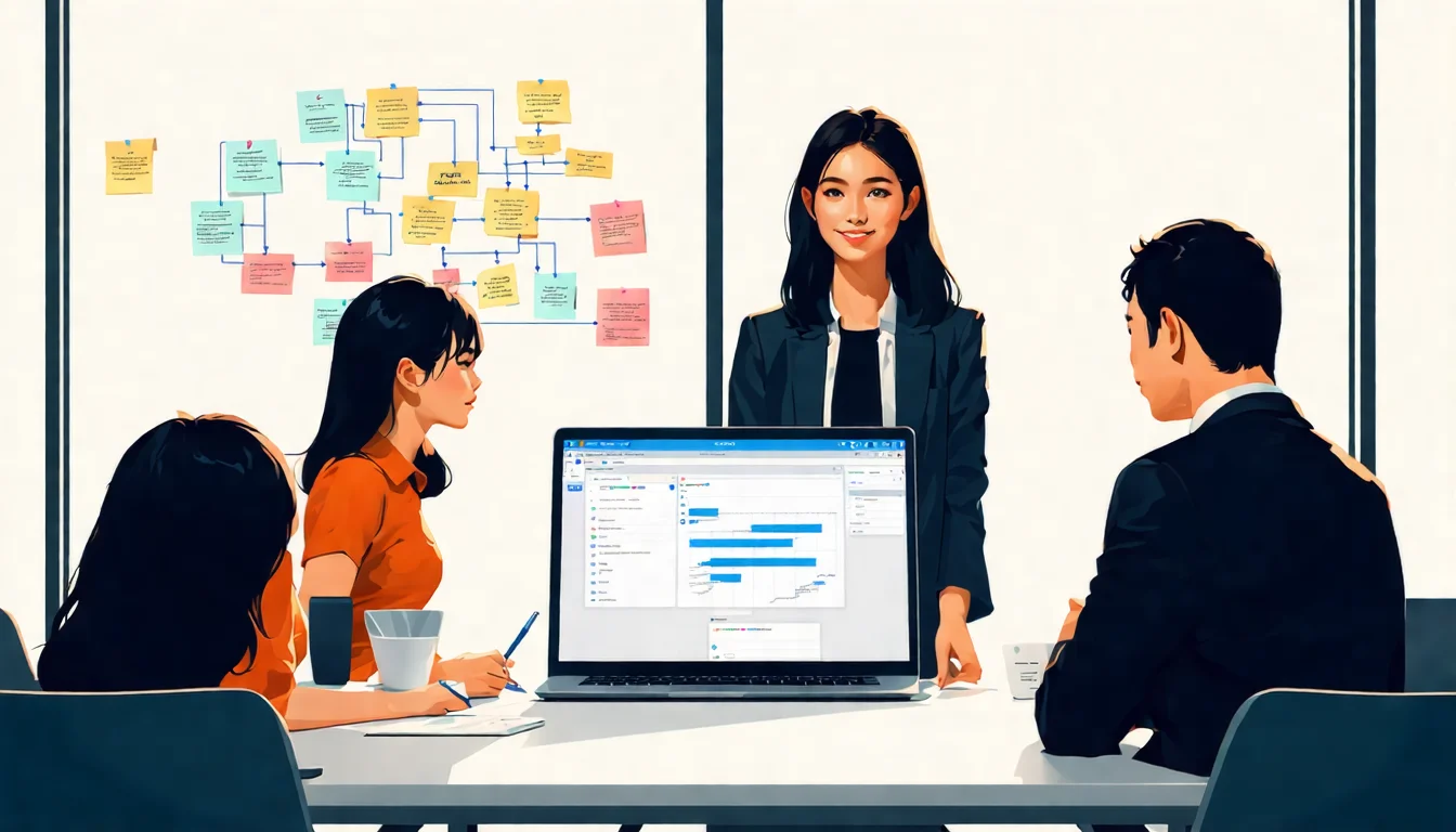 插圖 4：企業團隊討論自動化導入方案