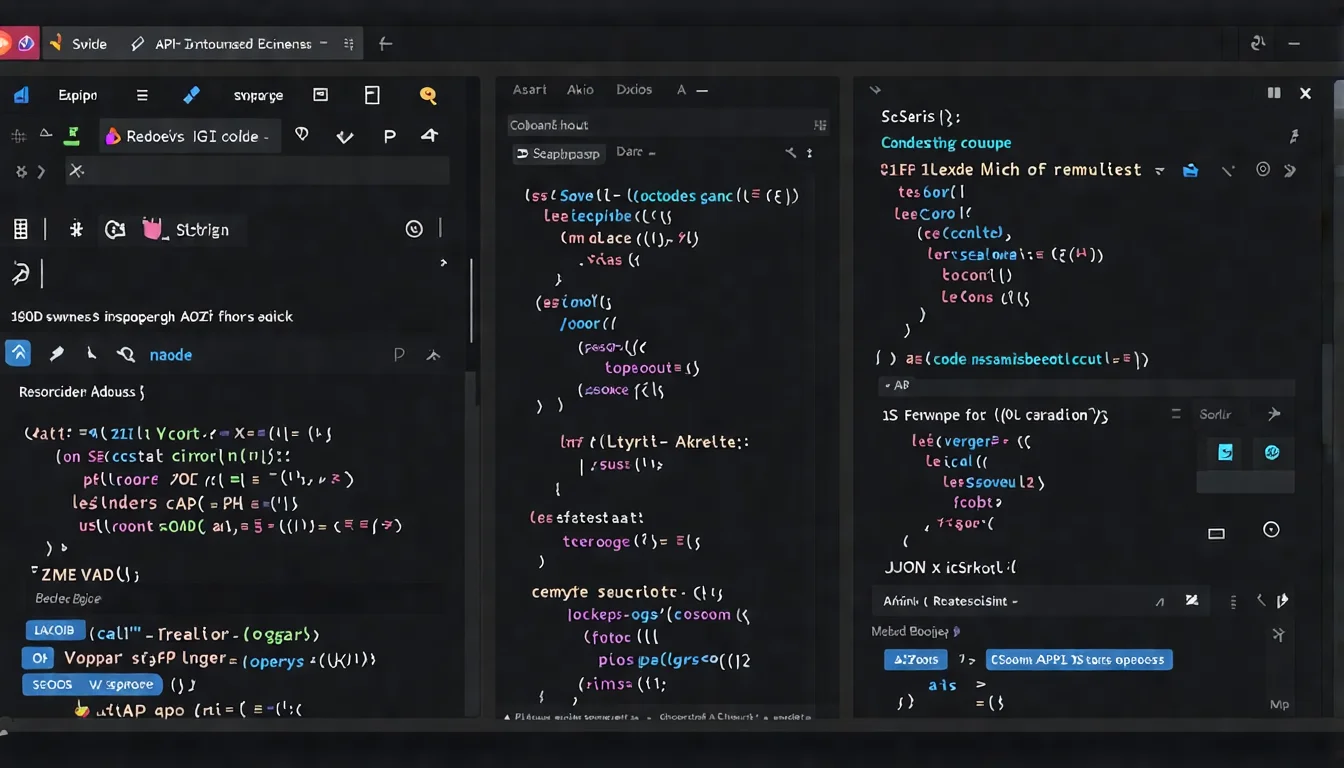 Illustration 2: Developer writing API integration code in VS Code