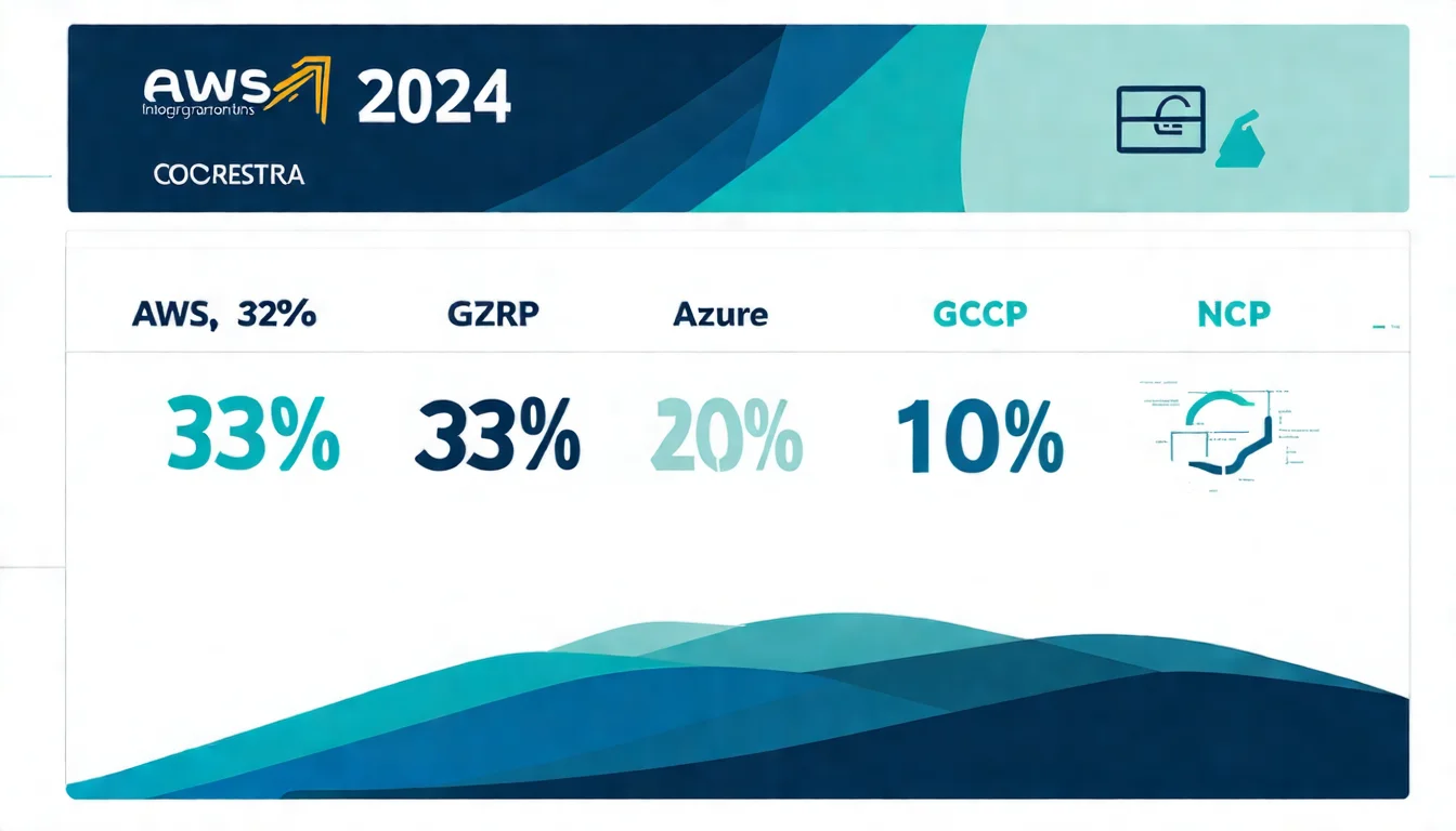 插圖 1：三大雲端平台市佔率圓餅圖