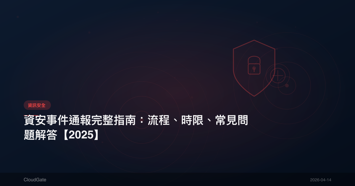 資安事件通報完整指南：流程、時限、常見問題解答【2025】
