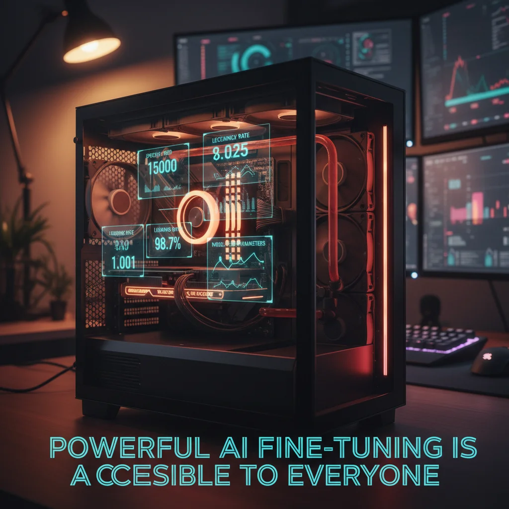 Consumer GPU powering AI fine-tuning — accessible to everyone