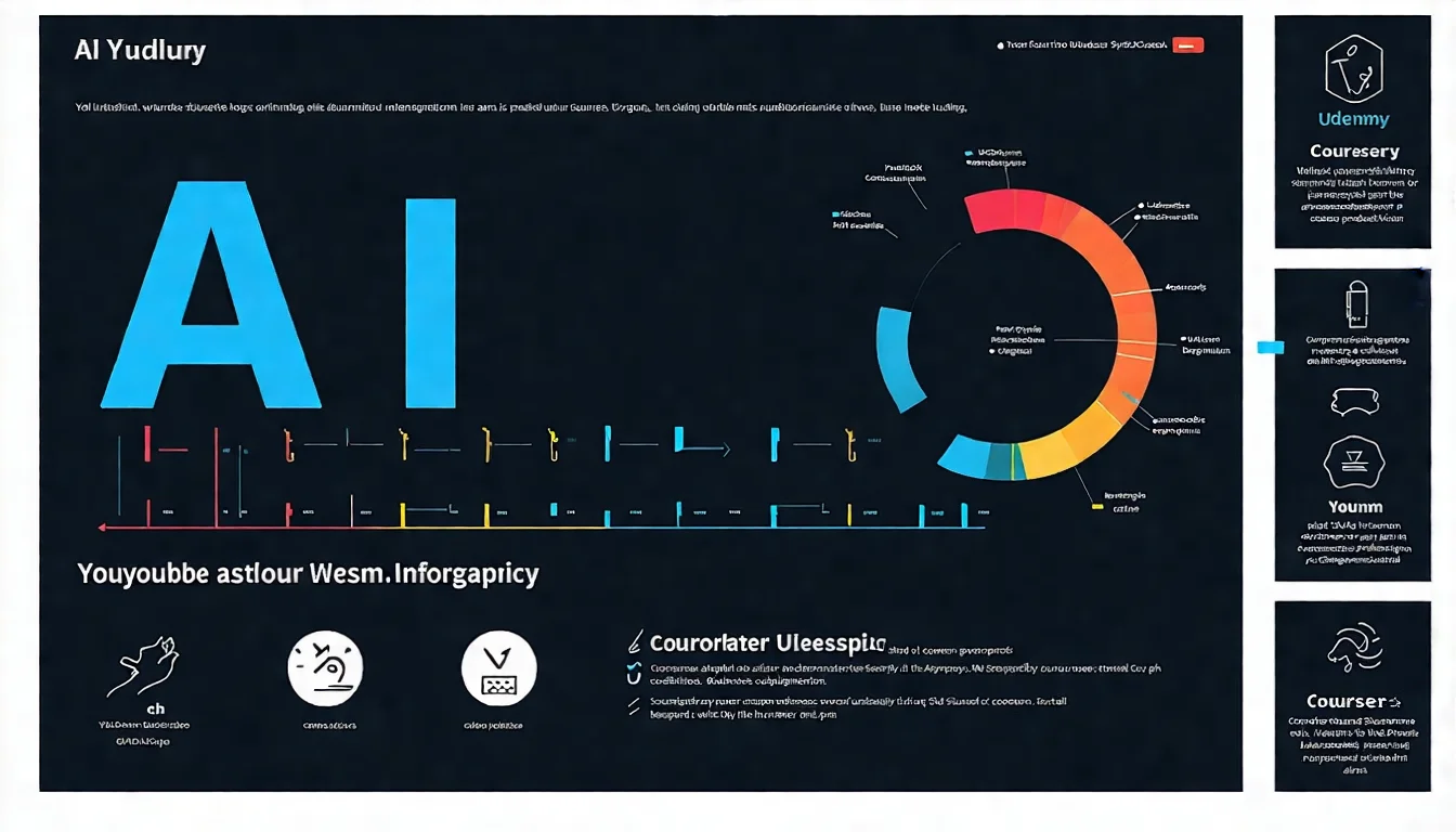 插圖 2：四大免費課程平台 Logo 與特色對比