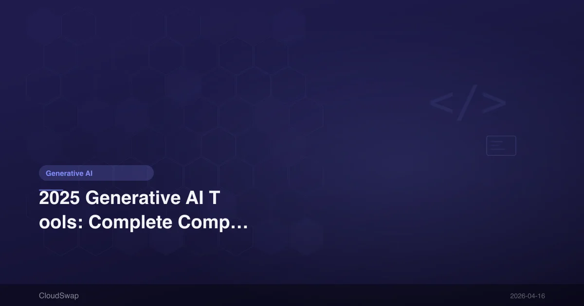 2025 生成式 AI 工具推薦：免費與付費工具完整比較｜15+ 款實測