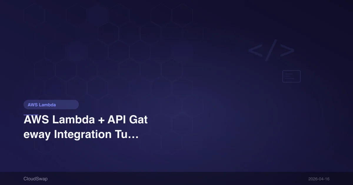 AWS Lambda + API Gateway 整合教學：建立 REST API 完整指南