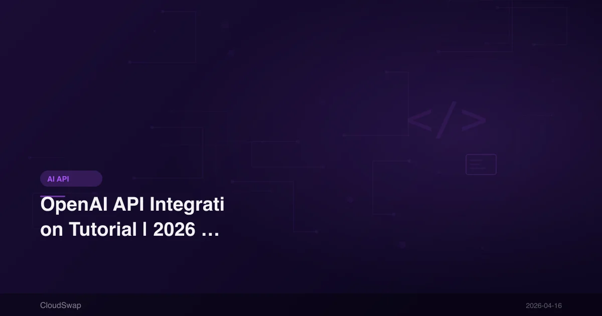 OpenAI API 串接教學｜2026 年 Python SDK 從零開始完整指南